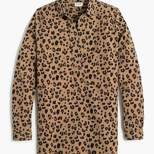 J.Crew High-Low Leopard Popover Tunic